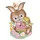 PGV Plauener Spitze Fensterbild "Hase und Ei" farbig 16 x 23 cm Fensterdeko Fensterschmuck Bilder Handarbeit Deko Fenster