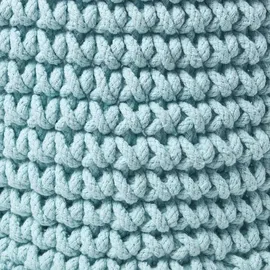 Homescapes Gestrickter Aufbewahrungskorb 42 x 42 x 37 cm blau