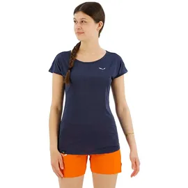 Salewa Puez Melange Dry ́ton Kurzarm-t-shirt - Navy Blazer Melange - 2XS
