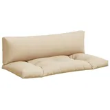 vidaXL Palettenkissen 2-tlg. Beige Stoff