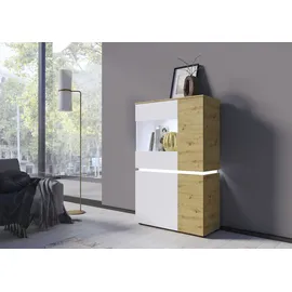 Home Affaire Vitrine Luci 90,4 x 40 x 146 cm Braun
