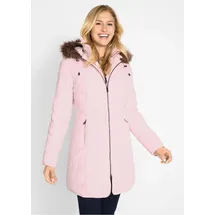 bonprix Steppjacke BONPRIX "Steppjacke mit Kapuze, gefüttert", Damen, Gr. 50, rosa (zartrosa), Web, Obermaterial: 88% Polyester, 12% Polyamid. Futter: 100% Polyester. Füllung: 100% Polyester, kontrastfarbene Details, unifarben, regular fit ca.