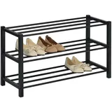 Idimex Schuhregal, Schwarz, Metall, Mode, 80x45x29 cm, Garderobe, Schuhaufbewahrung, Schuhregale