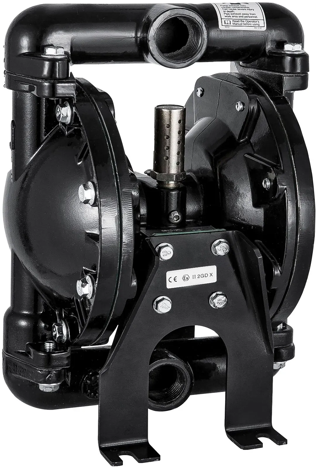VEVOR luftbetriebene Doppelmembranpumpe, 2,54cm Einlass und Auslass, Aluminium, 159 L/min, max. 8,27 bar für den industriellen Einsatz, QBY4-25LF46-2,54cm-35