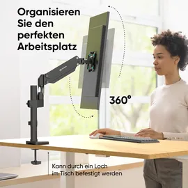 ONKRON G75-B Monitor Halterung Schwenkarm Schwarz