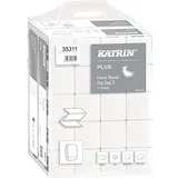 KATRIN® Papierhandtuch, PLUS Zig Zag 2, Tissue, 2lagig, V-Falzung, 20 x 200 Tücher, 23 x 22,4 cm, weiß (4.000 Stück), Sie erhalten 1 Karton á 4000 Stück