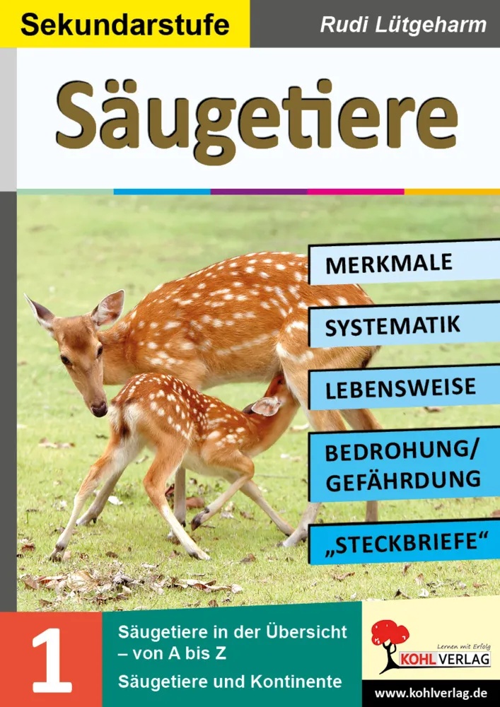 Säugetiere - Merkmale  Lebensraum  Systematik.Bd.1 - Rudi Lütgeharm  Kartoniert (TB)