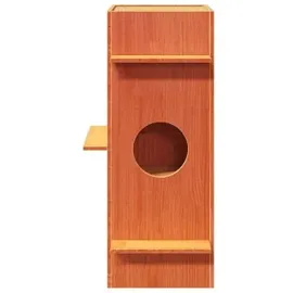 vidaXL Katzenhaus Wachsbraun 43x43x90 cm Massivholz Kiefer