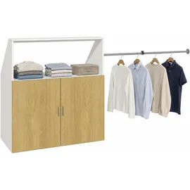 VCM Dacho M 90 x 50 x 100 cm Braun/Weiß