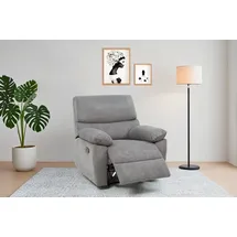 Home Affaire Relaxsessel »LANNOY, TV-Sessel, elektr. o. manuelle Relaxfunktion, USB A/C,« Sessel mit Liegefunktion 105°-150°, Federkernpolsterung, grau