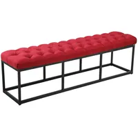 CLP Sitzbank Amun Stoff Schwarz rot 150 cm