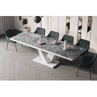 designimpex Esstisch Design Esstisch Tisch HEV-111 ausziehbar 160 bis 256 cm weiß