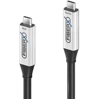 PureLink FiberX FX-I600-010 USB Kabel 10 m USB 3.2 Gen 1 (3.1 Gen 1) USB C Schwarz, Silber