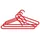 Peppermint Products Hanger | 3er Textil-KLEIDERBÜGEL-Set aus Seil | Rutschfester Designer-Bügel f. Jacken, Hemden, Hosen | Design: Roman Luyken | Schrank- & Garderobenbügel (Rot)