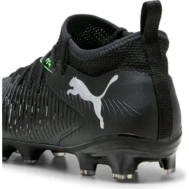 Puma Future 8 Match FG/AG JR, Unisex Fussballschuh, Puma Black-Puma Silver-Fluo Green,