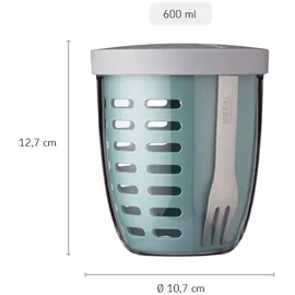 Mepal Fruitpot Ellipse 600 ml Nordic blue