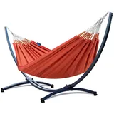 Potenza Hängematte, Rot, Metall, 370x130x120 cm, Gartenmöbel, Hängematten