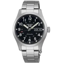 Seiko SRPJ81K1 Herrenuhr Automatik Stahl/Schwarz