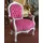 Casa Padrino Kinderstuhl Barock Rosa/Weiß