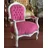 Casa Padrino Kinderstuhl Barock Rosa/Weiß