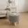 Relaxdays Hocker Cord 30 x 30 x 30 cm Hellgrau/Natur