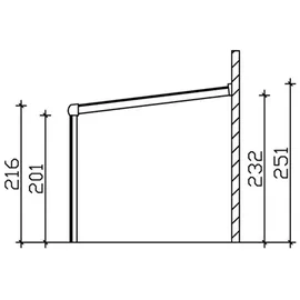 SKANHOLZ Terrassendach Garda 648 x 257 cm weiß