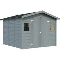 Palmako Gerätehaus Dan 7,5 m2 - 16 mm hellgrau