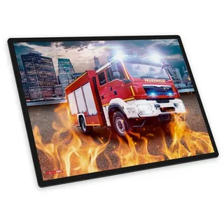 itenga Schreibtischunterlage itenga Schreibunterlage Motiv Feuerwehr