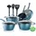 NutriChef Topf-Set 11-tlg. Kochtopf + Pfanne + Küchenlöffel