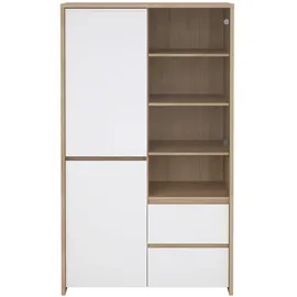 INOSIGN Standvitrine Next 100 x 48,1 x 170,2 cm Weiß/Braun