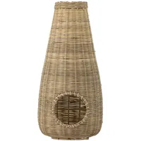 Bloomingville Ottine Laterne mit Glas, Natur, Bambus