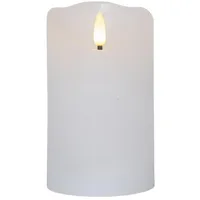 Star Trading Rustik LED Kerze 12,5 cm weiß