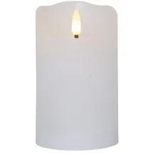 Star Trading Rustik LED Kerze 12,5 cm weiß