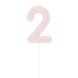 Rico Design Zahlenkerze 2 rosa
