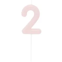 Rico Design Zahlenkerze 2 rosa