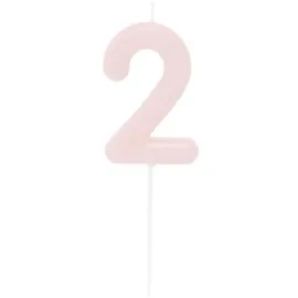 Rico Design Zahlenkerze 2 rosa