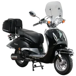 ALPHA MOTORS Motorroller »Retro Firenze«, 125 cm3, Verbrauch: ca. 3,0 l/100 km - schwarz