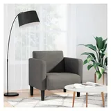 vidaXL Sessel mit Armlehnen Cordstoff 58 x 54 x 58,9 cm Hellgrau mit Rollen
