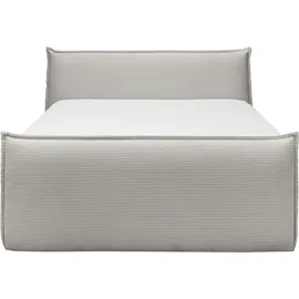 Set One by Musterring Boxspringbett "Florida", grau (hellgrau), L:228cm, SET ONE BY MUSTERRING, Komplettbetten, Boxspringbett, in modernem Cord-Bezug, mit Bettkasten, in 3 Größen erhältlich