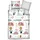 COFI 1453 Bettwäsche-Set Tiere Weiß 140 x 200 cm + 65 x 65 cm