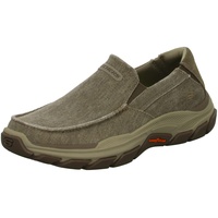 Skechers Herren RESPECTED MELBERT Mokassin, Taupe Canvas W/Suede, 45 EU - 45 EU