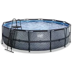 EXIT Frame Pool ø488x122cm (12v Sandfilter) – Grau