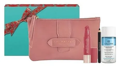 Set Collistar Unbox Your Glam Twist Balmy Gloss  Rose 216 + Mini-Profi-Augenbleistift 0,8 g + Zwei-Phasen-Augen-Lippen-Make-up-Entfernerlösung 35 ml
