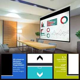 eSmart Germany Rollo Leinwand MIROLO 295 x 165 cm (133") 16:9