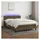 vidaXL Boxspringbett mit Matratze & LED Dunkelbraun 140x200 cm Stoff