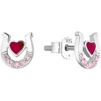 Amor Ohrstecker Horeses Heart rosa 925 Silber Zirkonia