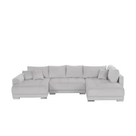 Sofa.de Wohnlandschaft Mikrofaser 3-Sitzer Grau