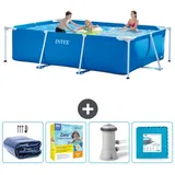 Intex Rahmenschwimmbecken rechteckig - 300x200x75 cm – Zubehör CB9 Blau No Size