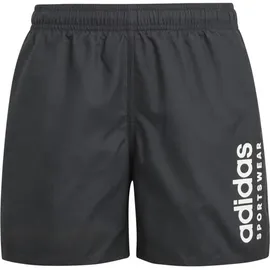 Adidas Sportswear Essentials Logo CLX Kids Badeshorts Black / White 164