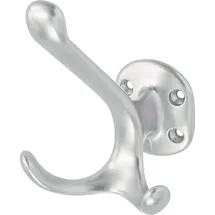 Hermeta Huthaken 0028 zweifach A. 90mm Alu. silberf. elox. H.100mm Hermeta